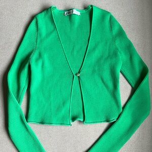 Zara green cardigan